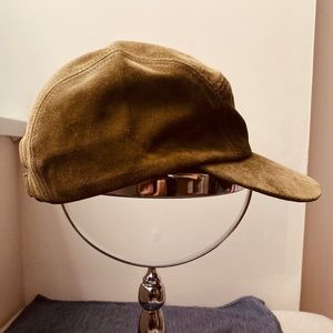 *Rare* Viberg Five Panel Suede Cap - Olive